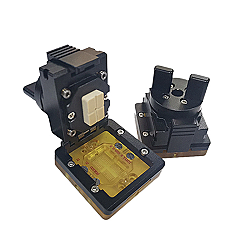 Flip-top knob test socket